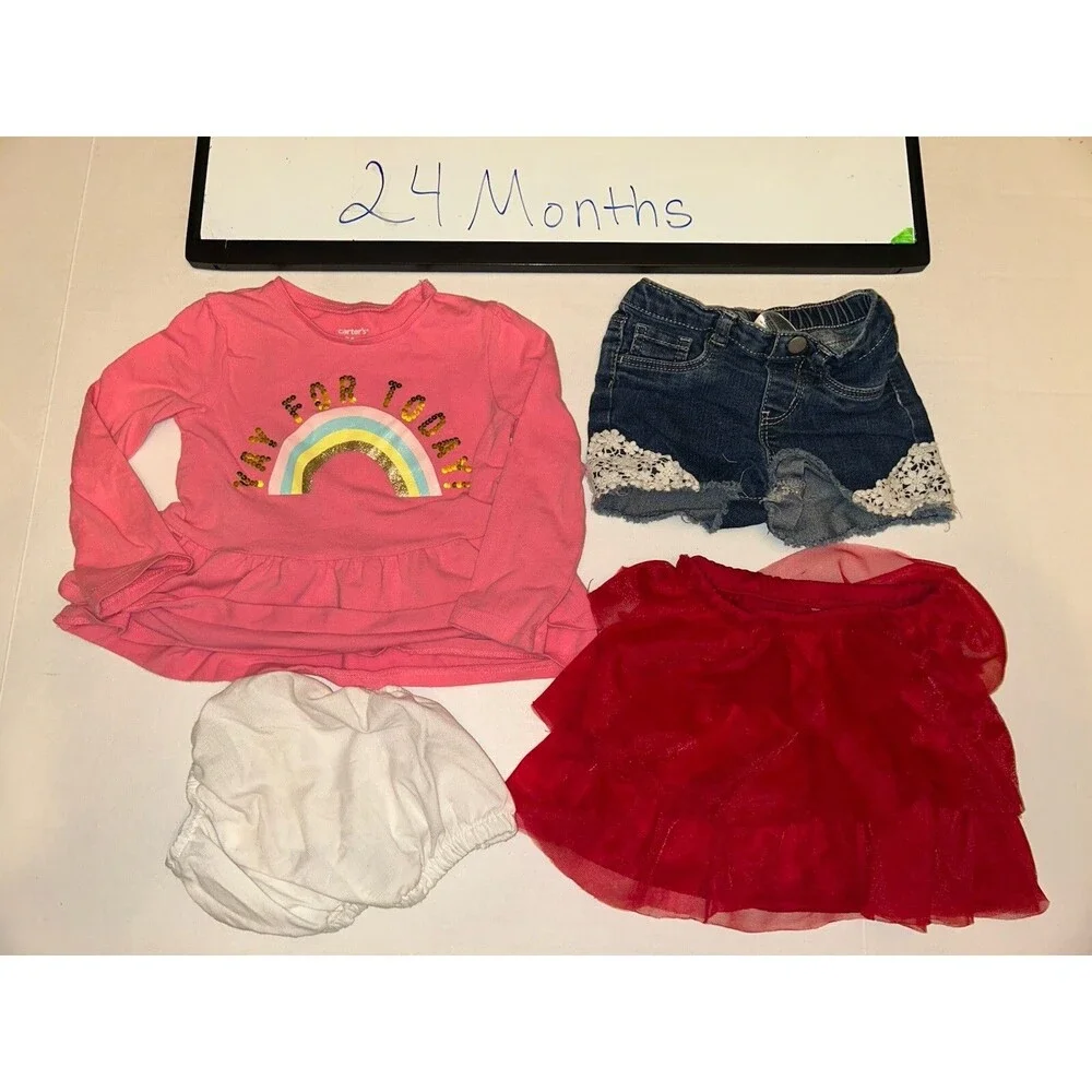 Toddler Girls Clothing Lot 4 Pieces Size 24 Months